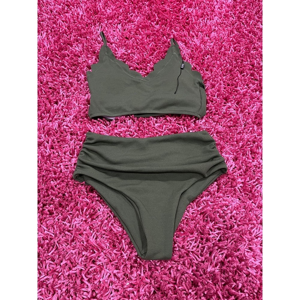 Zaful scalloped swim bathing suit Bikini set